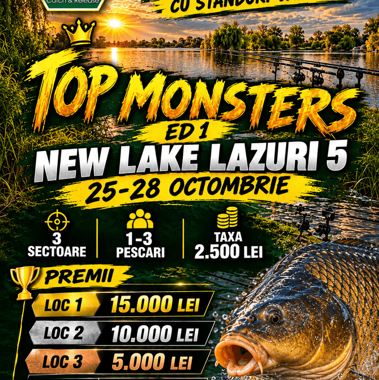 Afișul concursului Top Monsters 25-28 Octombrie 2026